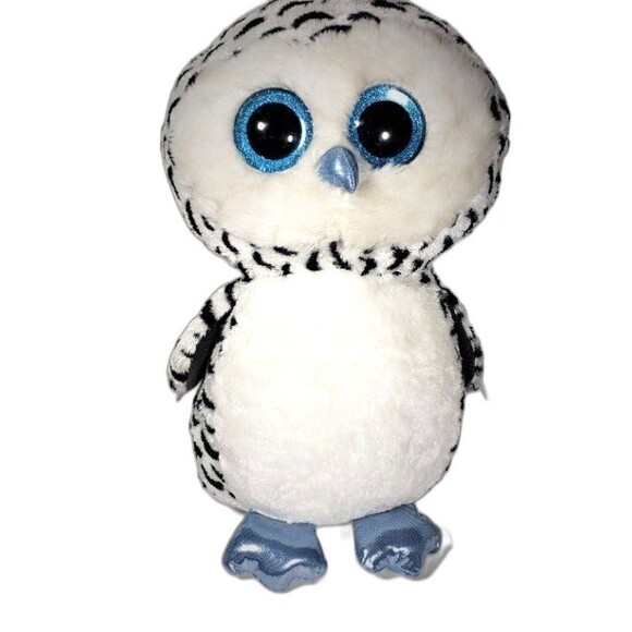 Ty Snowy Owl Plush Lucy Beanie Boos Huge 18 inch Stuffed Animal - Picture 1 of 12